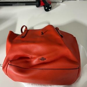 Orange Coach Tote